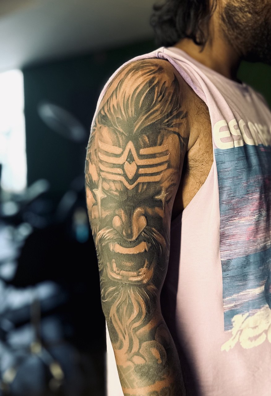 custom aghori theme tattoo